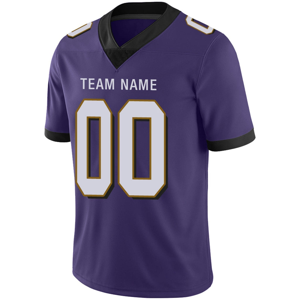 Custom B.Ravens Football JerseyS Team Player or Design Your Own Name for Mens Womens Youth Jerseys Purple