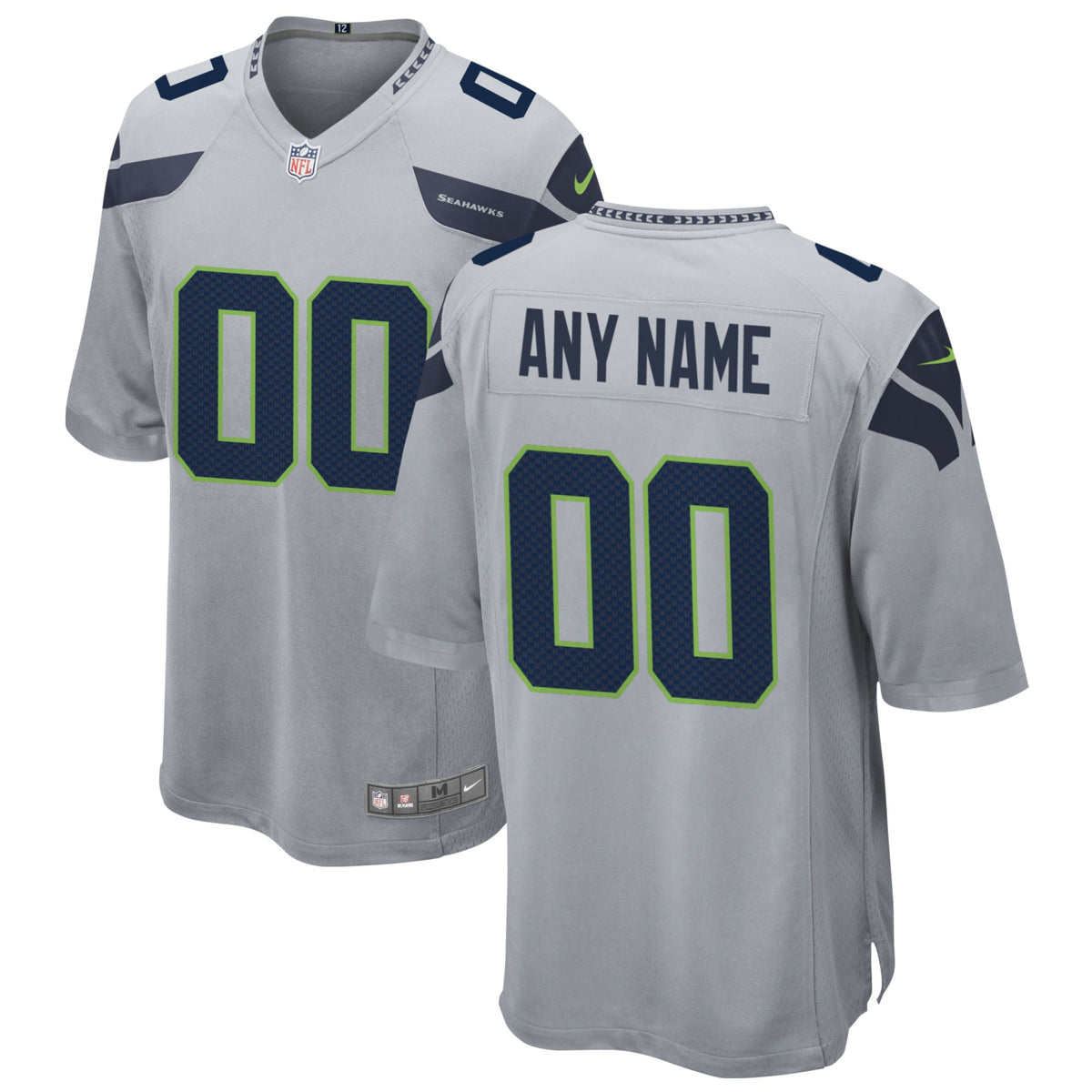 Seattle Seahawks Alternate Custom Game Jersey Gray