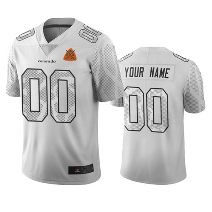 Custom Denver Broncos White Stitched Limited City Edition Jersey Stitched Jerseys
