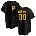 Mens Pittsburgh Pirates Black Alternate Replica Custom Jersey