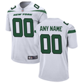 Mens New York Jets White Custom Game Jersey