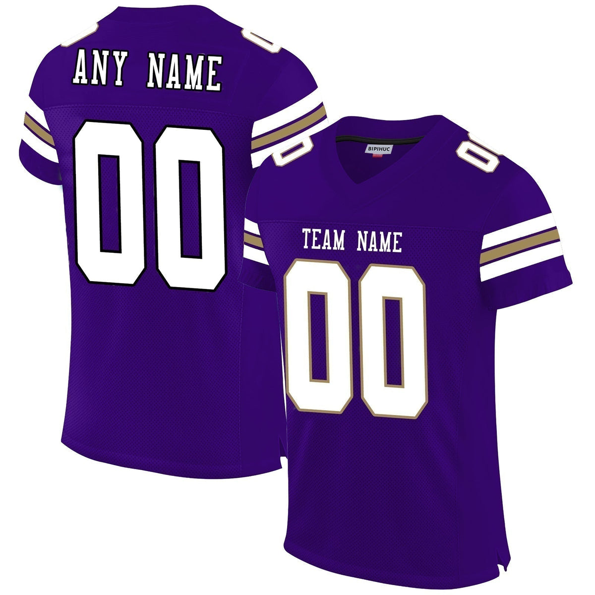 Custom B.Ravens Football Jerseys Team Name And Number for Men Youth Women Purples Jersey