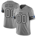 Custom Dallas Cowboys 2019 Gray Gridiron Gray Stitched Limited Stitched Jerseys