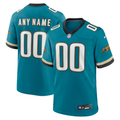 Mens Jacksonville Jaguars Teal Prowler Throwback Custom Game Jersey