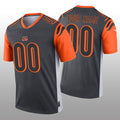 Custom Cincinnati Bengals Silver Inverted Legend Stitched Jerseys