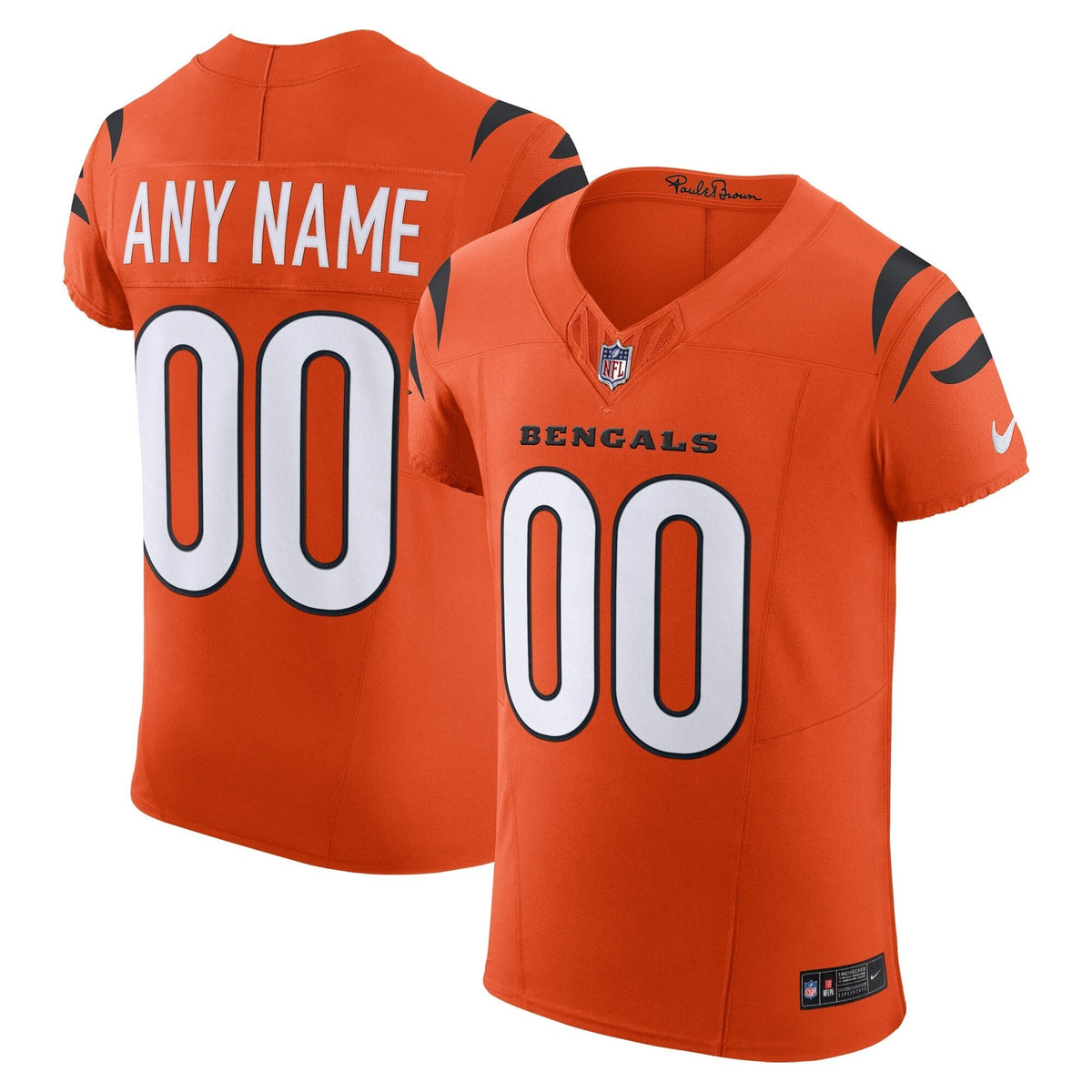 Cincinnati Bengals Orange Alternate Stitched Elite Custom Jersey