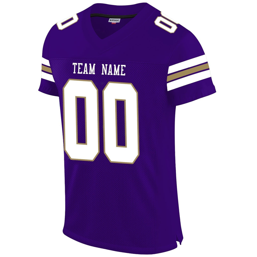 Custom B.Ravens Football Jerseys Team Name And Number for Men Youth Women Purples Jersey