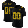 Custom Cincinnati Bengals Leopard Print Fashion Stitched Limited Jersey Black Stitched Jerseys
