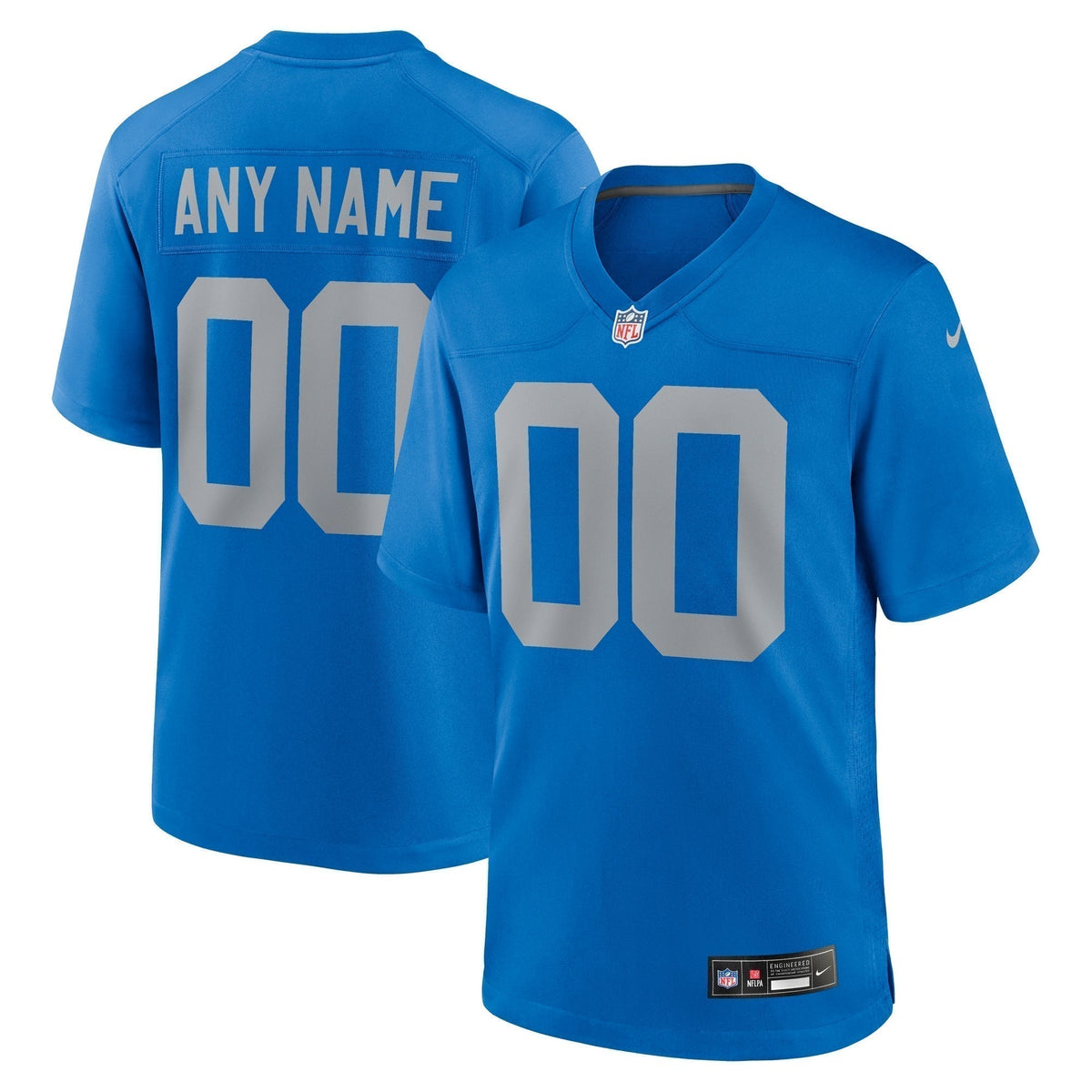 Detroit Lions Alternate Custom Game Jersey Blue