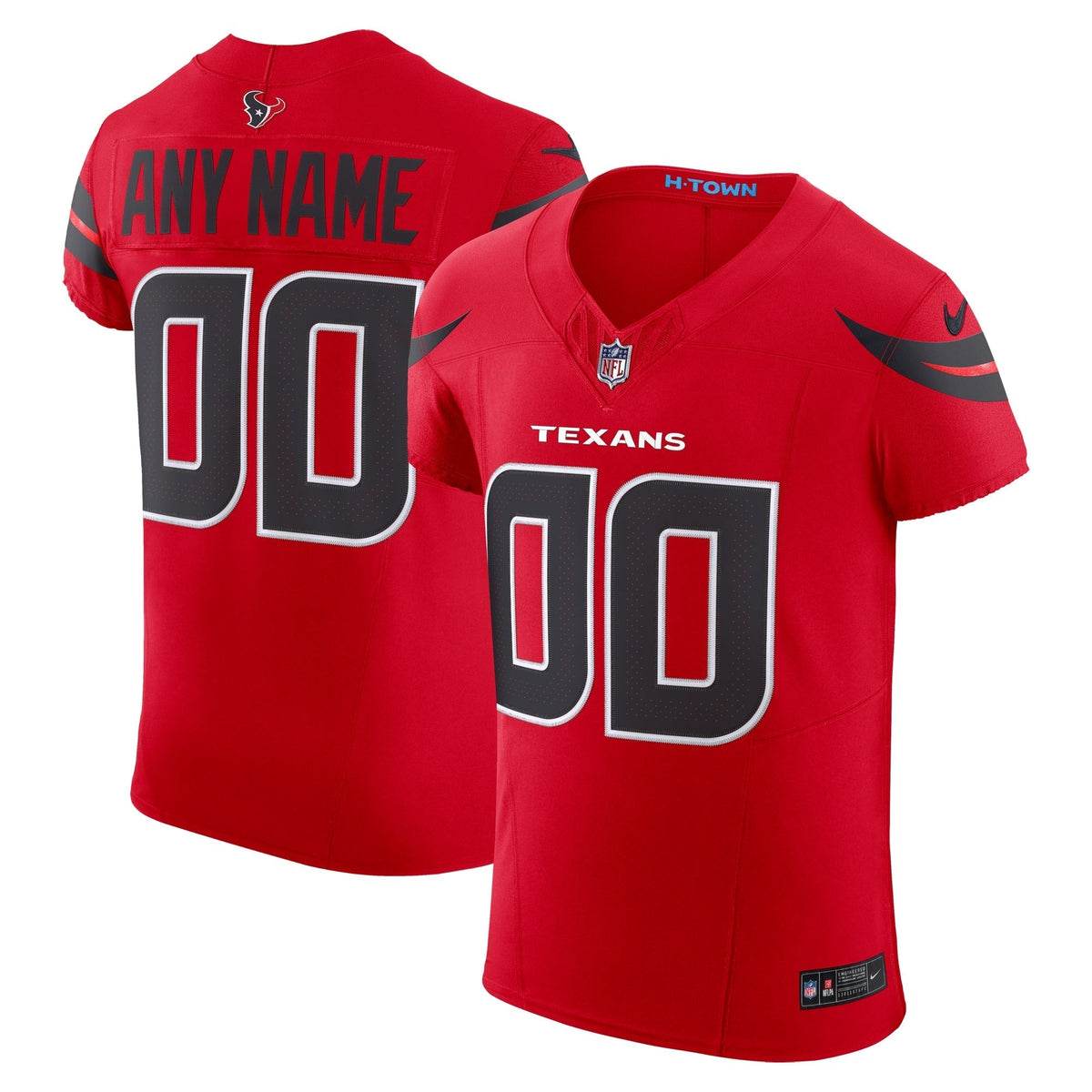 Houston Texans Red Alternate Stitched Elite Custom Jersey