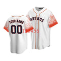 Custom Houston Astros White New Jerseys Stitched Letter And Numbers