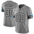 Custom Detroit Lions 2019 Gray Gridiron Gray Stitched Limited Stitched Jerseys