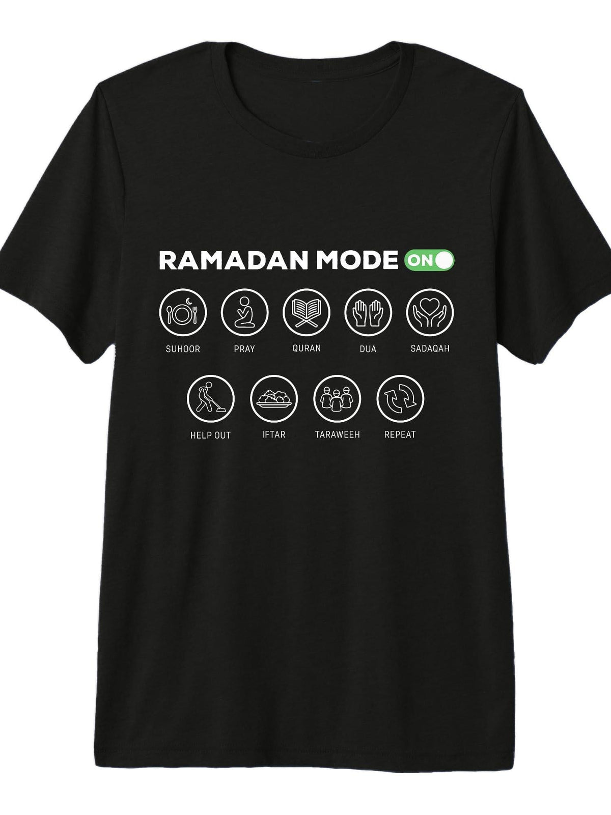 Ramadan Mode On Islamic Fasting Mode On Eid Al Fitr Tri-Blend T-Shirt Cotton