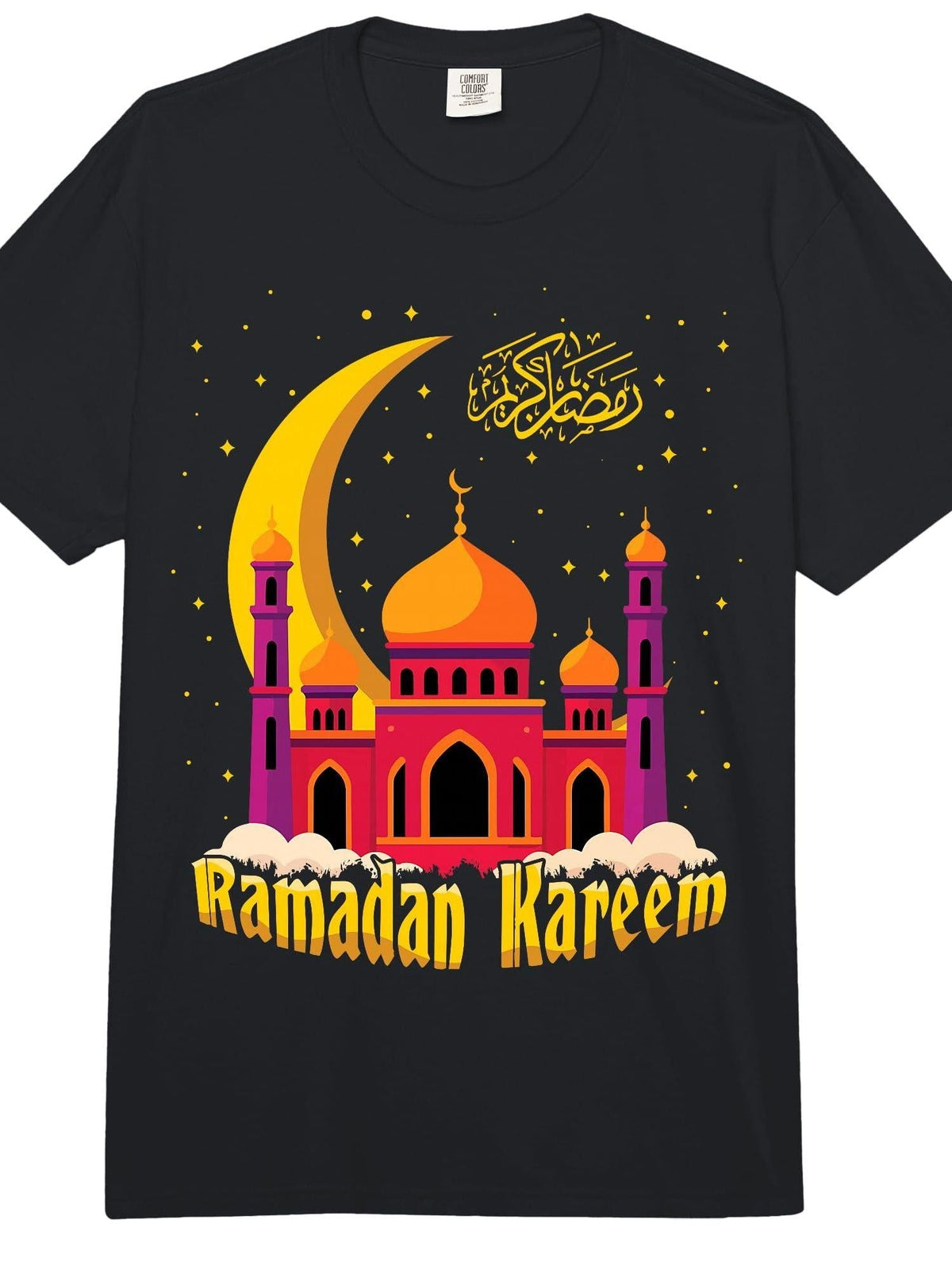Eid Mubarak Ramadan Kareem Fasting Islamic Kid Muslim Comfort Colors Adult T-Shirt Cotton