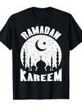 Ramadan Kareem Islamic Arabic Happy Ramadan Muslim T-Shirt Cotton