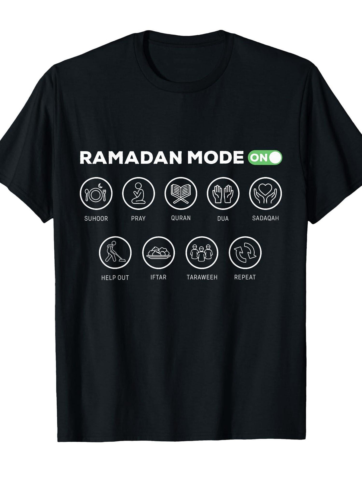 Ramadan Mode On Islamic Fasting Mode On Eid Al Fitr T-Shirt Cotton
