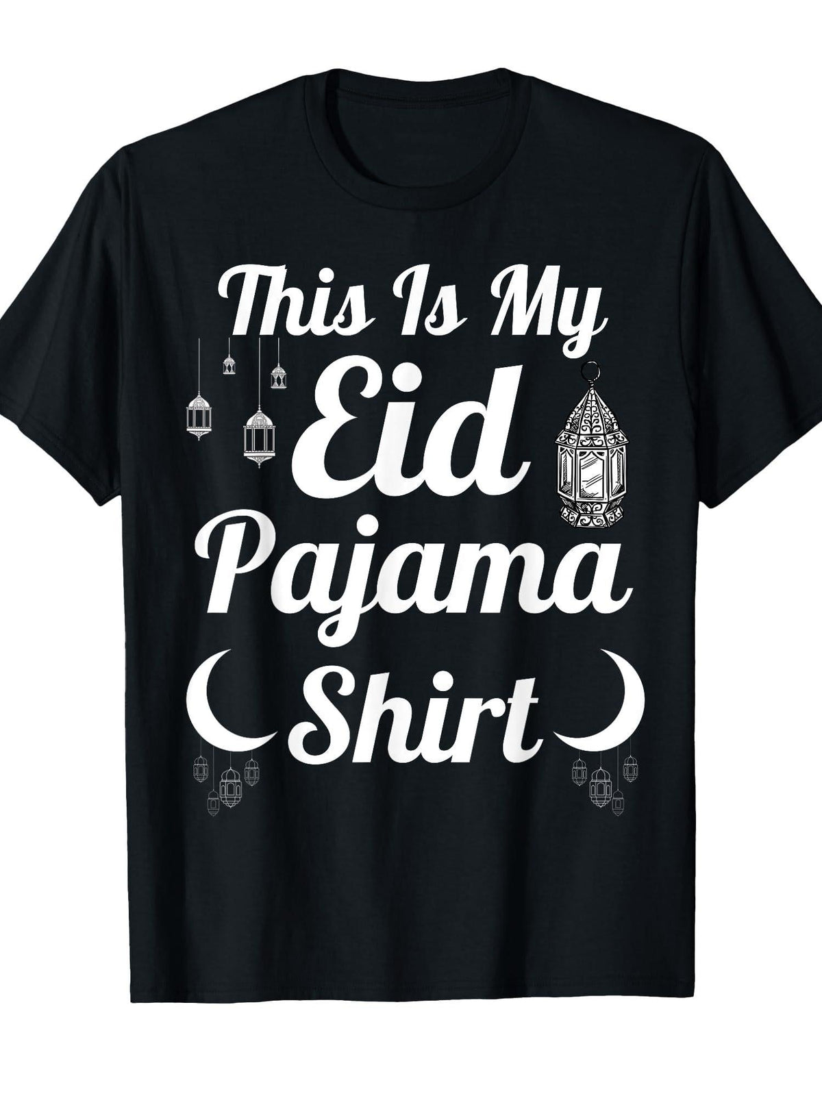 This Is My Eid Pajama Ramadan Kareem Muslims Eid Mubarak T-Shirt Cotton