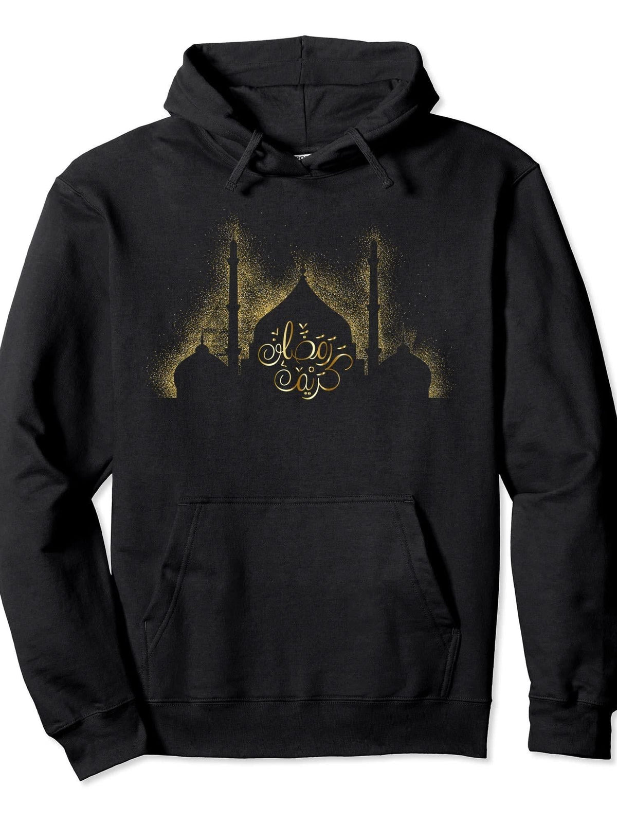 Ramadan T-shirt, Muslem and Adha Pullover Hoodie Ramadan Black Cotton Long Sleeve
