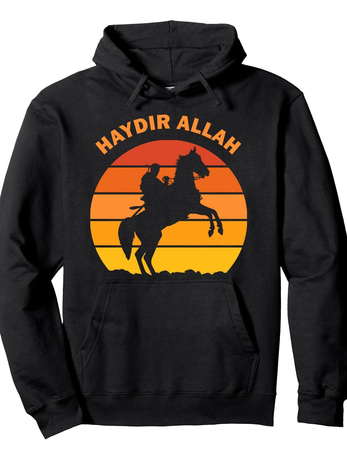 Haydir Allah Resurrection Dirilis Ertugrul Kurulus Osman Bey Pullover Hoodie Ramadan Black Cotton Long Sleeve