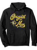 Original Man Allah 7 Crescent Star 5 percent Pullover Hoodie Ramadan Black Cotton Long Sleeve