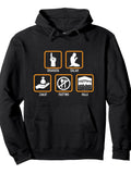 Shahada Salah Zakat Fasting Hajj Islam Religion Muslim Gift Pullover Hoodie Ramadan Black Cotton Long Sleeve