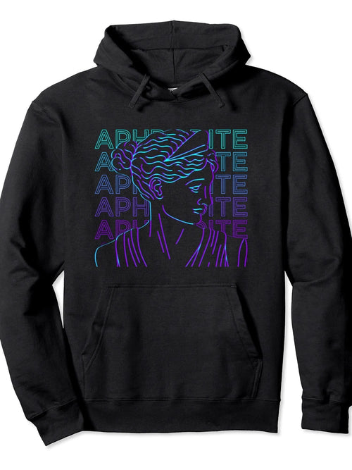 Aphrodite Greek Goddess Of Love Beauty Retro Aphrodite Pullover Hoodie Ramadan Black Cotton Long Sleeve