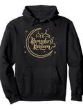 Ramadan Mubarak Crescent Moon Stars Ramadan Kareem Pullover Hoodie Ramadan Black Cotton Long Sleeve