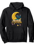 Eid Mubarak Happy Ramadan Muslim Islamic Pullover Hoodie Ramadan Black Cotton Long Sleeve