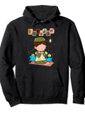 Ramadan Kids Funny Ramadan Kareem Mubarak Salat Mosque Pullover Hoodie Ramadan Black Cotton Long Sleeve