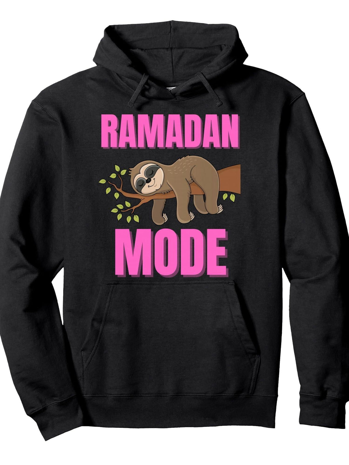 Ramadan Mode Ramadan Kareem Girl Fasting Iftar Women Kids Pullover Hoodie Ramadan Black Cotton Long Sleeve