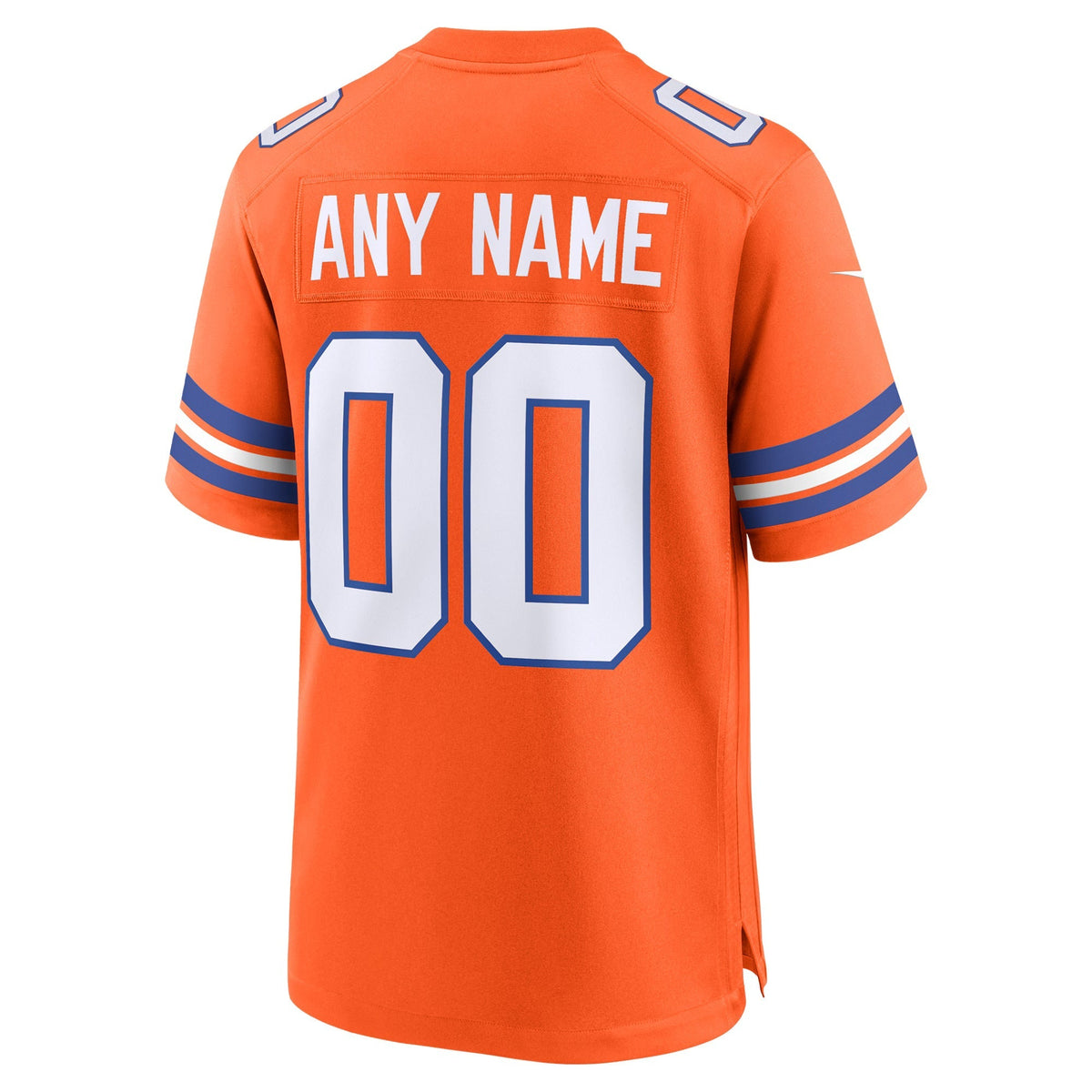 Denver Broncos Orange Mile High 1977 Throwback Custom Game Jersey
