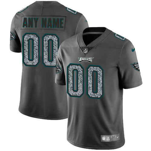 Custom Philadelphia Eagles Gray Static Stitched Stitched Jerseys