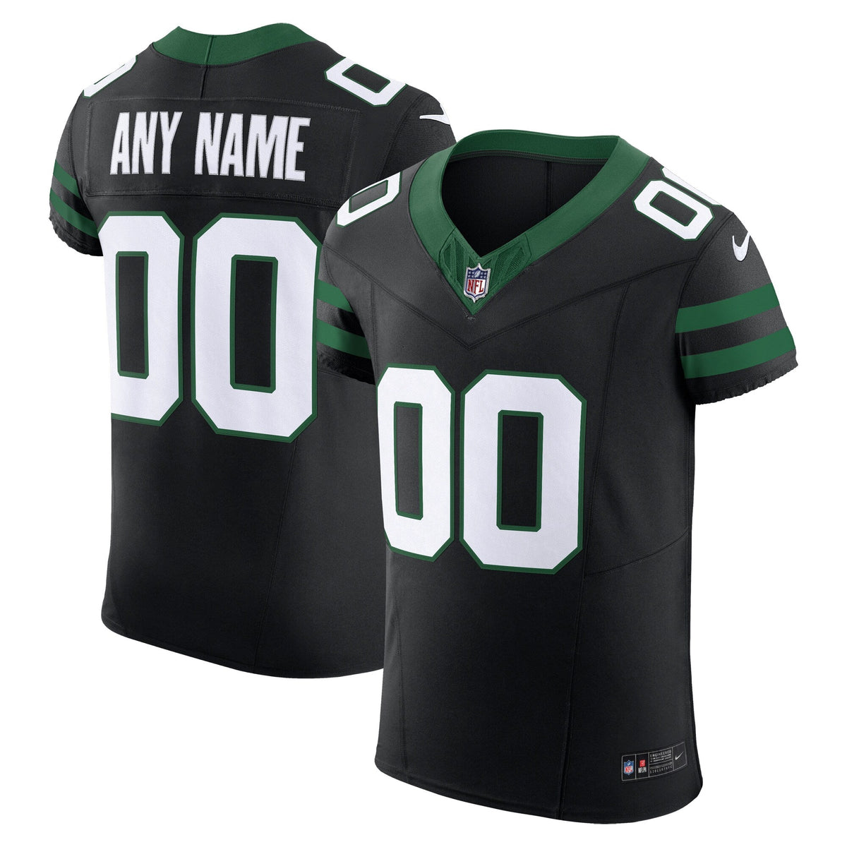 New York Jets Legacy Black Alternate Stitched Elite Custom Jersey