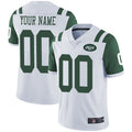 Custom New York Jets Road White Stitched Limited Jersey Stitched Jerseys