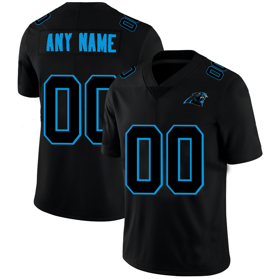 Custom Carolina Panthers Football Jerseys American Black Stitched Name And Number