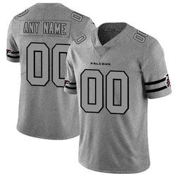 Custom Atlanta Falcons 2019 Gray Gridiron Gray Stitched Limited Stitched Jerseys