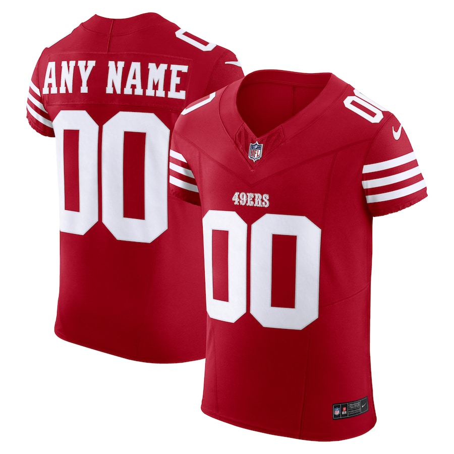 Mens Scarlet San Francisco 49ers Stitched Elite Custom Jersey