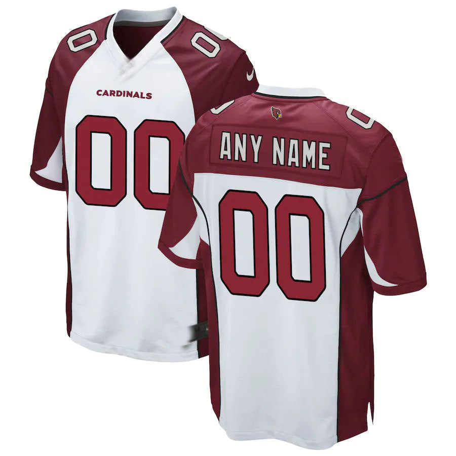 Custom Arizona Cardinals White Game Stitched Jerseys