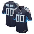 Custom Tennessee Titans Navy Jersey