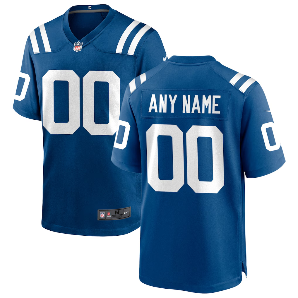 Mens Indianapolis Colts Royal Custom Game Jersey