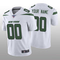 Custom New York Jets White Stitched Limited 100th Season Jersey Stitched Jerseys