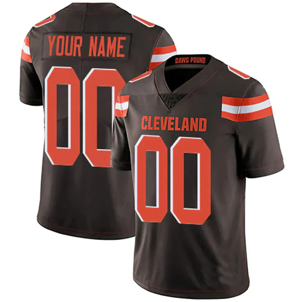 Custom Cleveland Browns Brown Stitched Jerseys