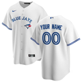 Mens Toronto Blue Jays White Home Replica Custom Jersey