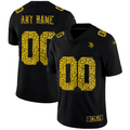 Custom Minnesota Vikings Leopard Print Fashion Stitched Limited Jersey Black Stitched