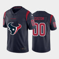 Custom Houston Texans Navy Team Big Color Rush Limited Stitched Jerseys