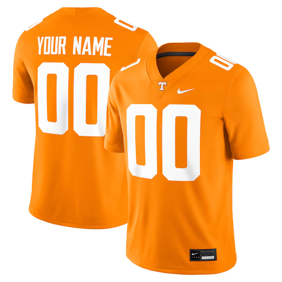 Tennessee Volunteers Custom Football Game Jersey Tennessee Orange