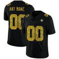 Custom Dallas Cowboys Jersey Black Limited Fashion Stitched Leopard Print Stitched Football Jerseys