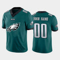Custom Philadelphia Eagles Green Team Big Stitched Limited Stitched Jerseys