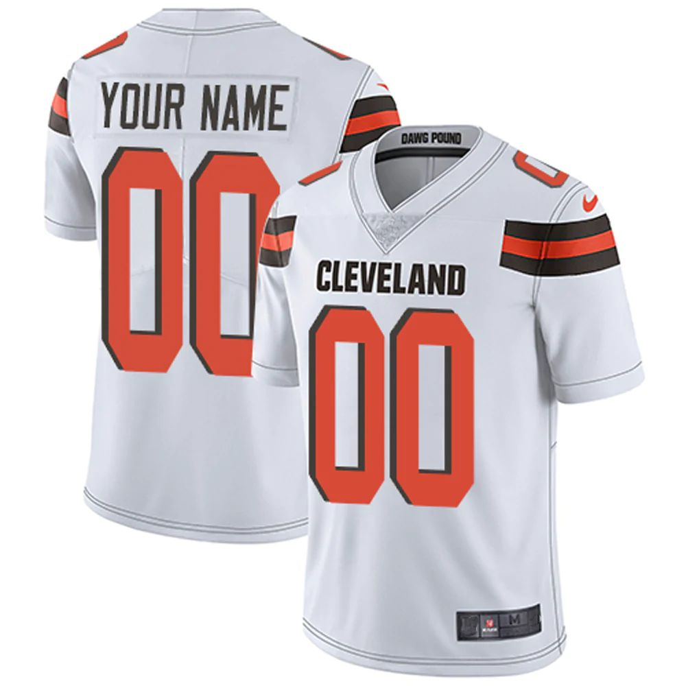 Mens Cleveland Browns White Custom Player Jersey