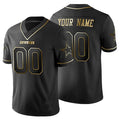 Custom Dallas Cowboys Black Golden Edition Stitched Limited Stitched Jerseys